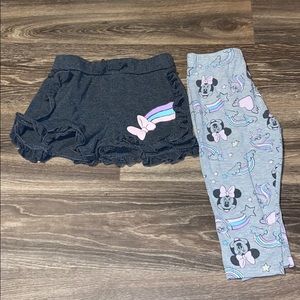 Minnie Mouse Shorts & Leggings size 6x